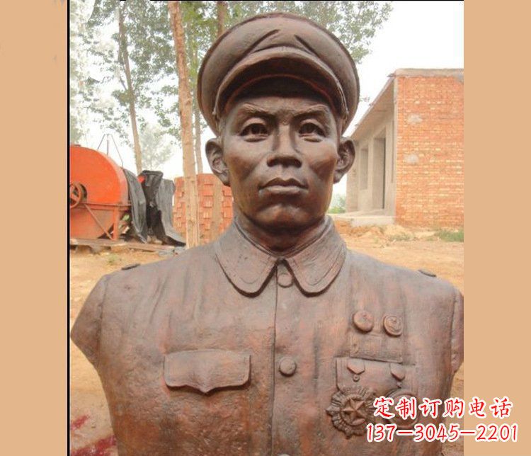 昆明铜雕广场军人胸像雕塑
