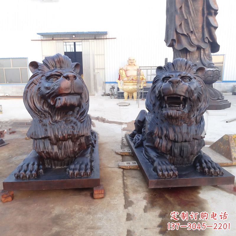昆明铜雕汇丰狮子雕塑