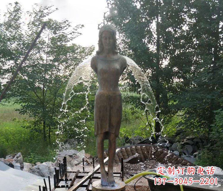 昆明铜雕园林天使雕塑摆件