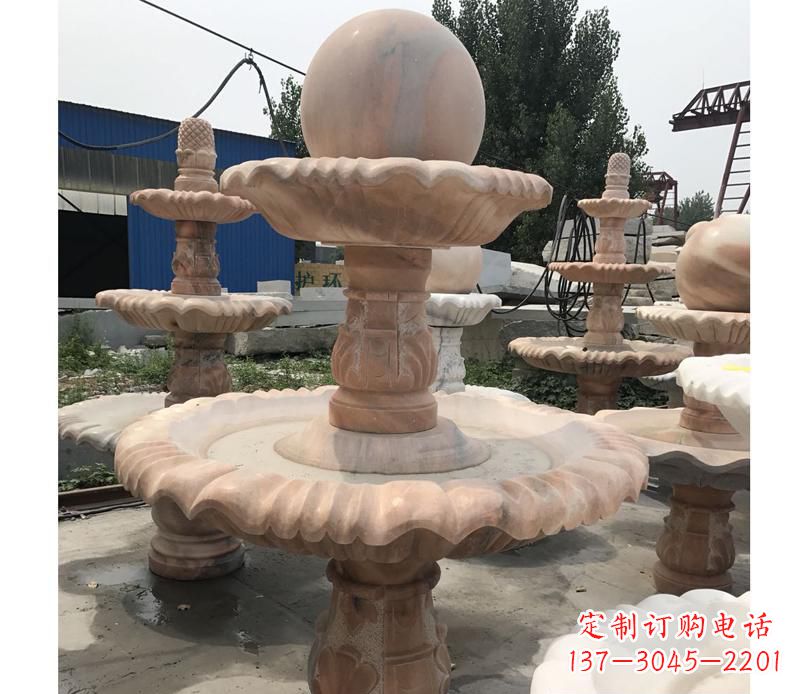 昆明晚霞红景观风水球雕塑