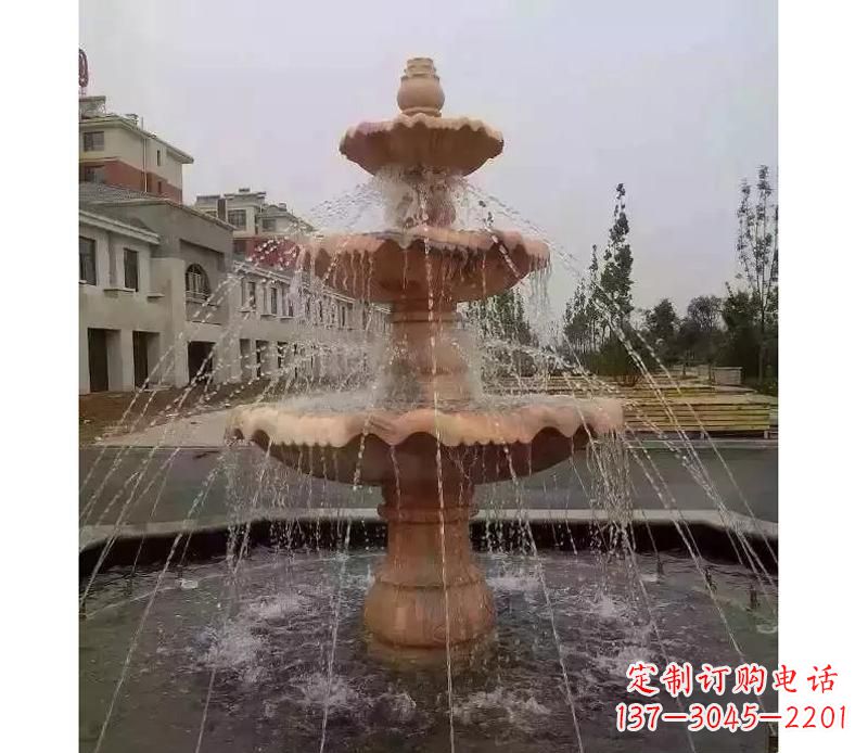 昆明晚霞红喷泉雕塑