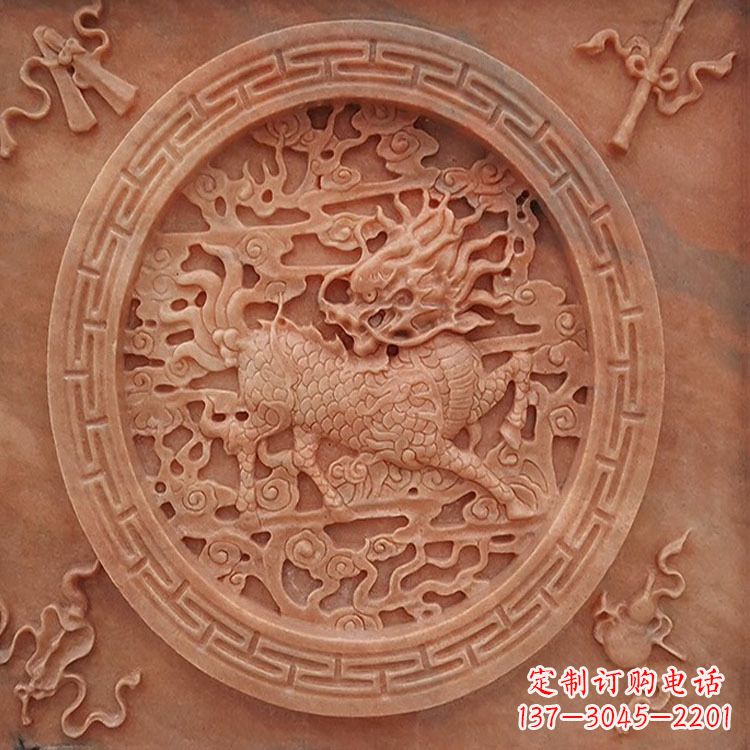 昆明晚霞红麒麟建筑装饰壁画