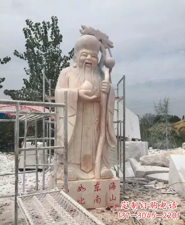 昆明晚霞红神像老寿星雕塑
