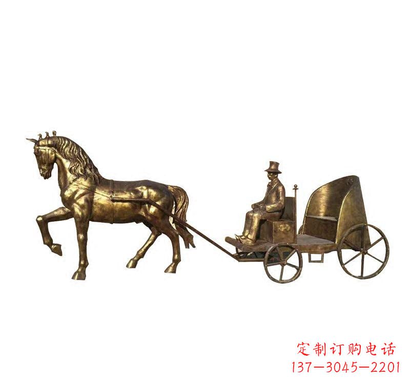 昆明西方马车铜雕