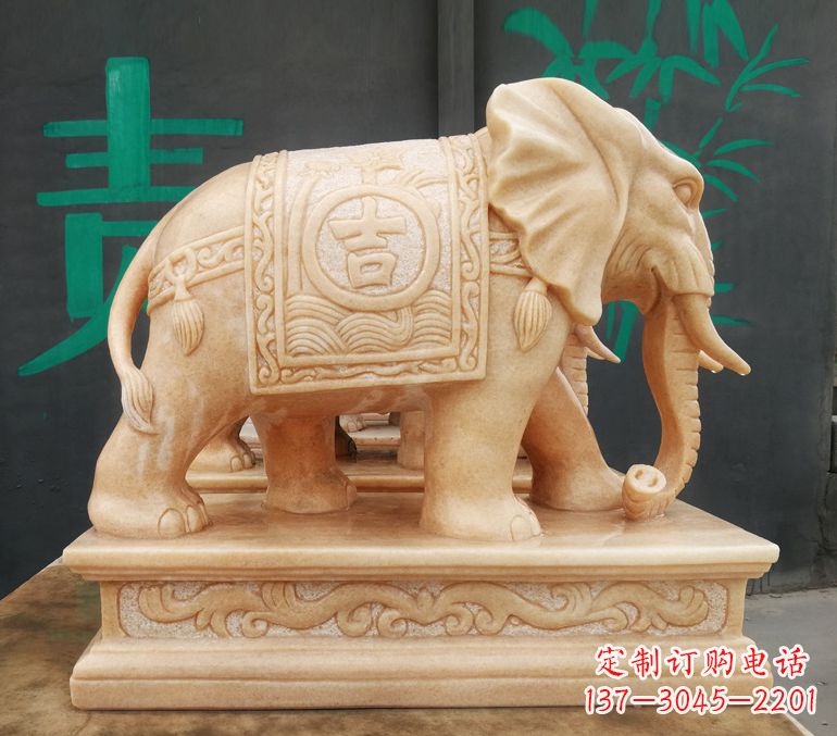 昆明现代石雕大象雕像