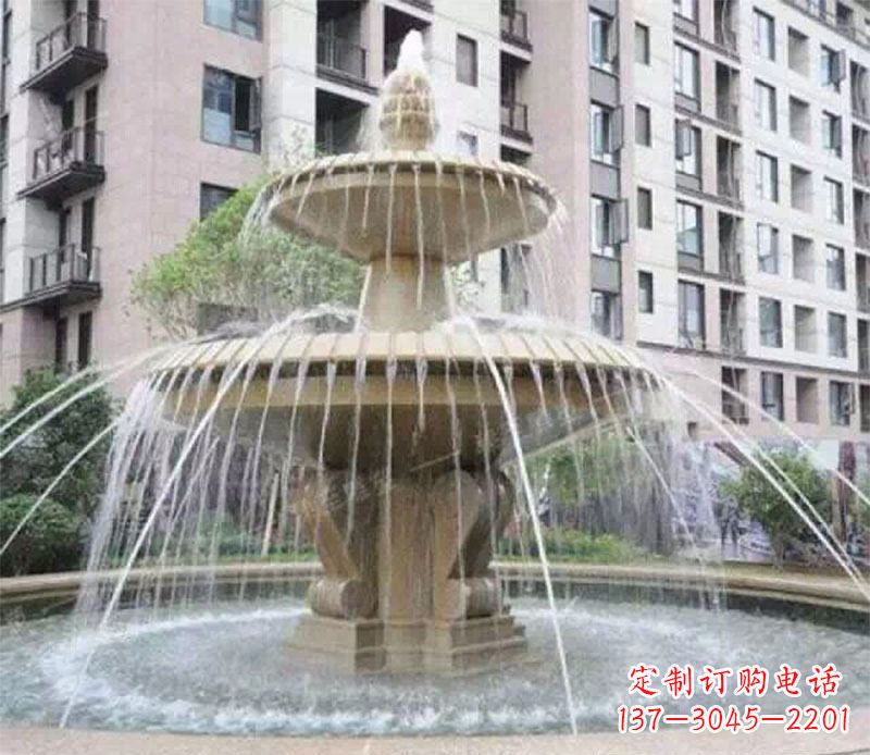 昆明小区大型喷泉景观石雕