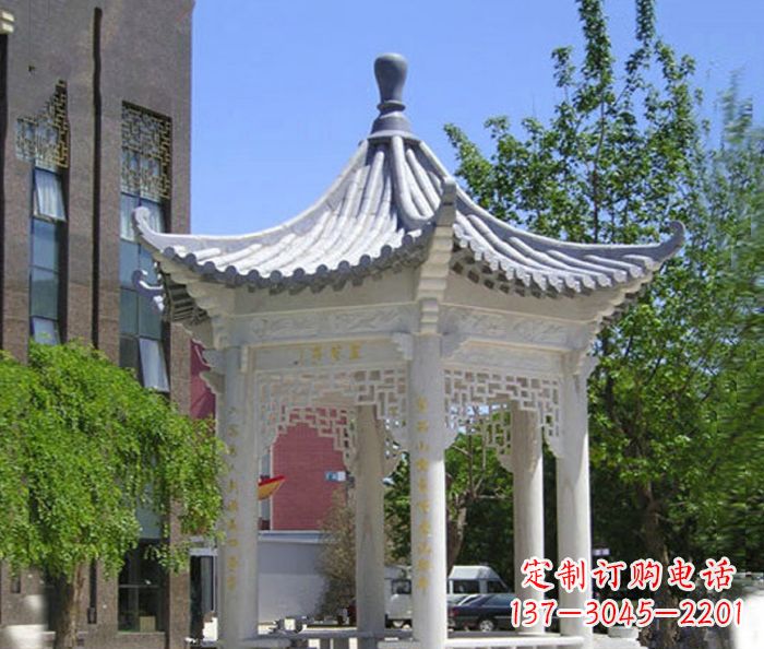 昆明小区景观大理石凉亭