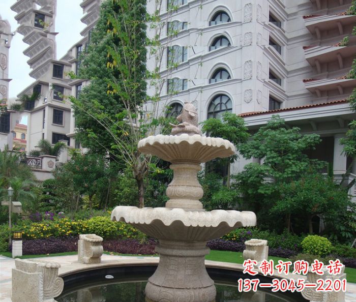 昆明小区景观大理石鲤鱼喷泉石雕