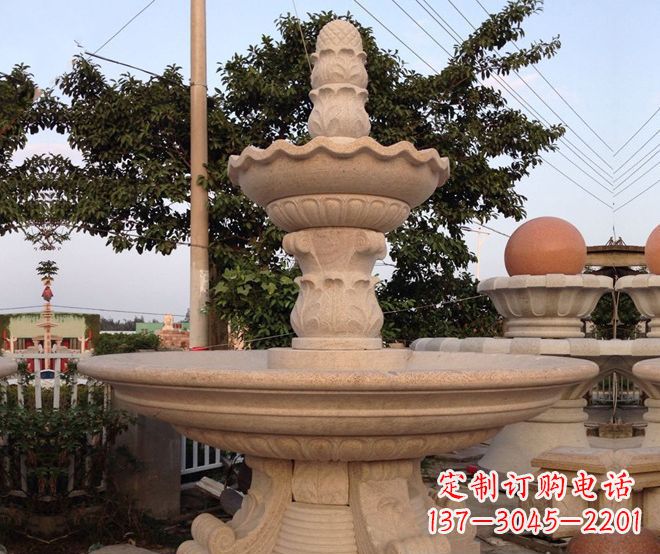 昆明小区景观大型喷泉石雕 (4)