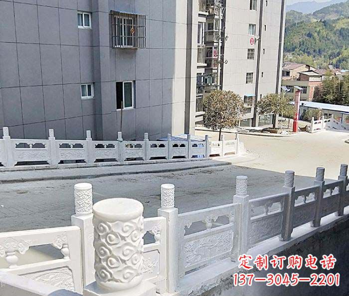 昆明小区景观汉白玉石雕栏板