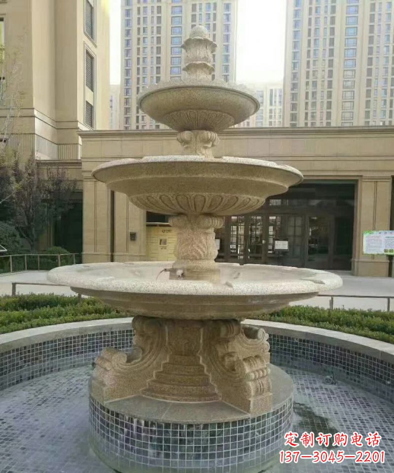 昆明小区喷泉石雕 (2)