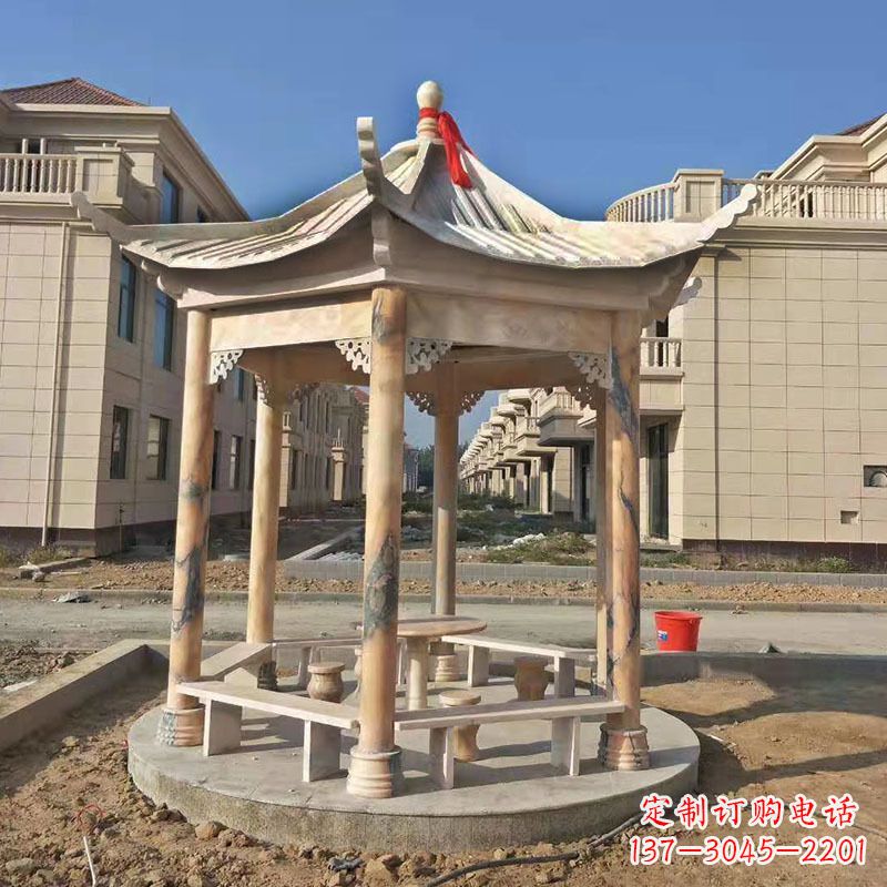 昆明小区庭院石雕凉亭