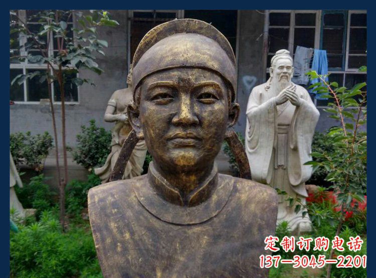 昆明校园古代名人毕昇铜雕