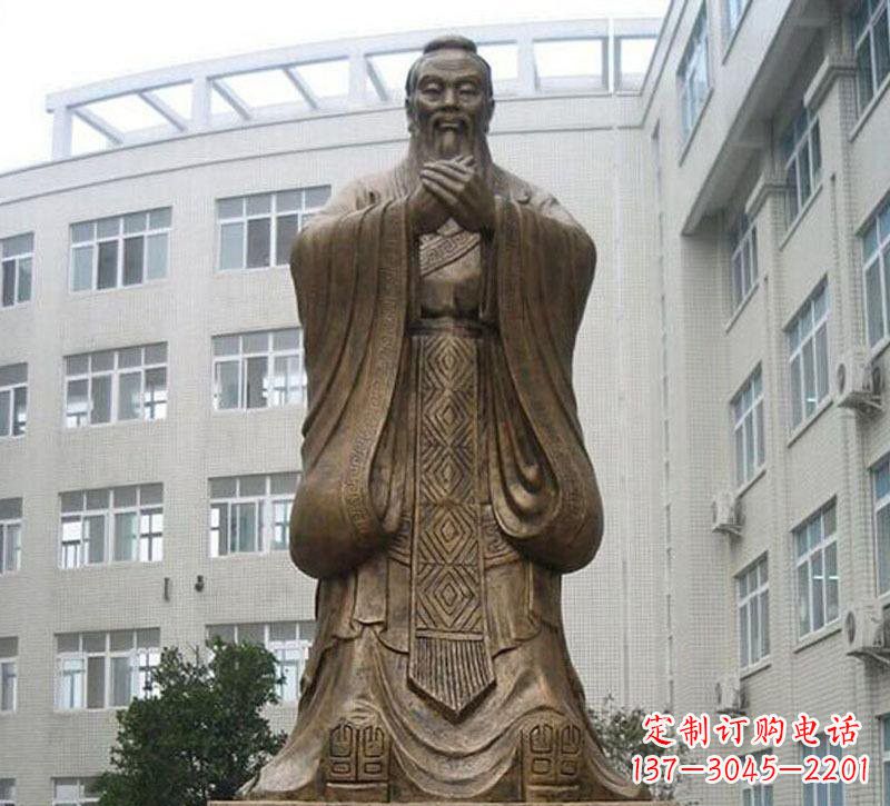 昆明校园孔子铜雕222