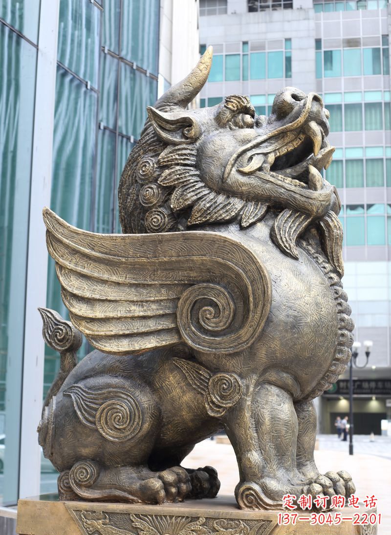 昆明獬豸古代神兽铜雕