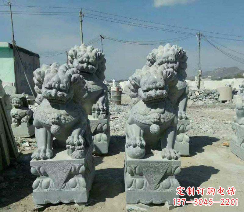 昆明园林仿古狮子景观石雕