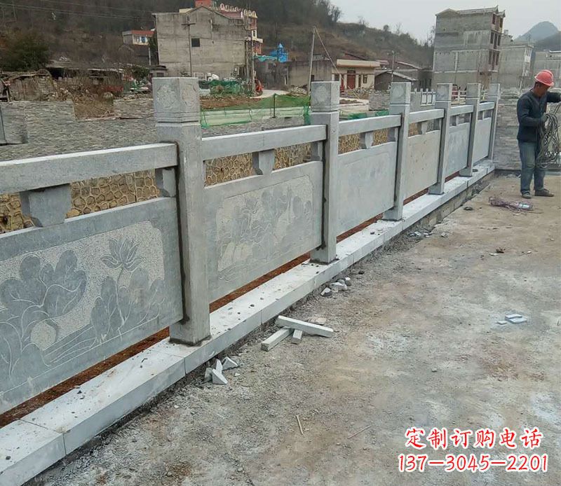 昆明园林仿古石栏板景观石雕 (5)