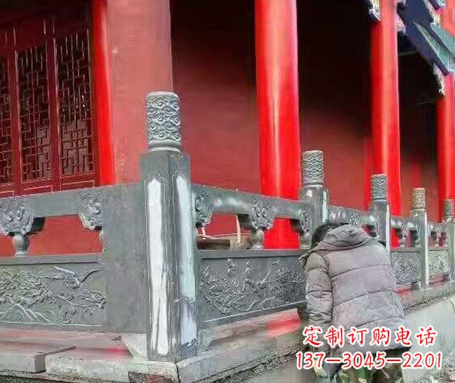 昆明园林仿古石栏板景观石雕 (9)