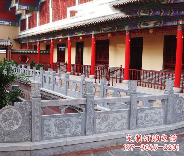 昆明园林仿古石栏板景观石雕 (12)