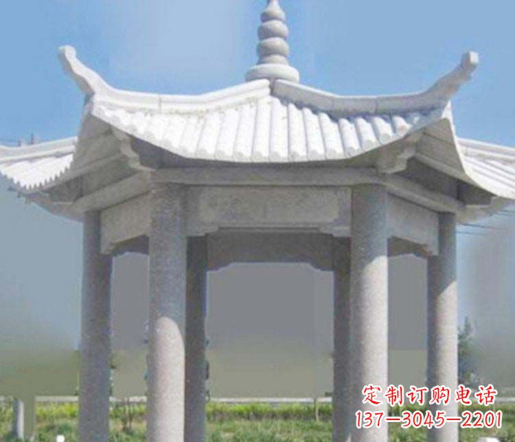 昆明园林仿古石凉亭景观石雕