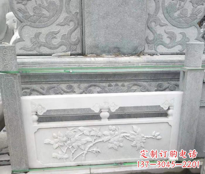 昆明园林汉白玉石浮雕栏板 (3)