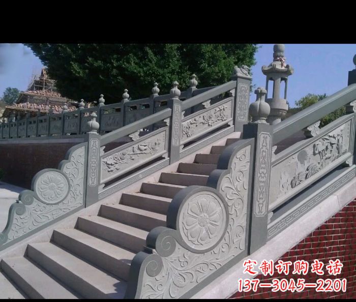 昆明园林景观大理石栏板雕塑 (4)