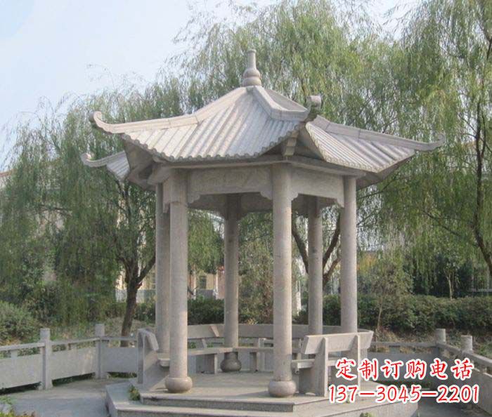 昆明园林景观大理石凉亭石雕