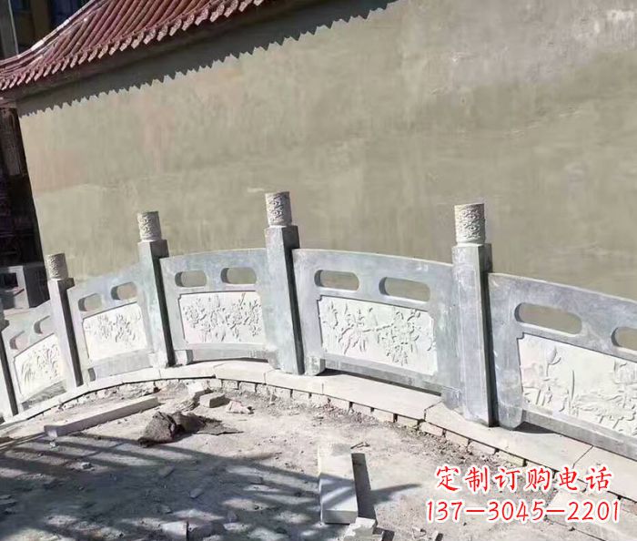 昆明园林景观大理石桥栏板石雕 (5)