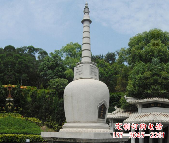 昆明园林景观大理石舍利塔石雕