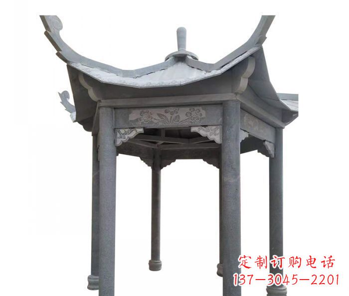 昆明园林景观仿古石雕凉亭 (3)