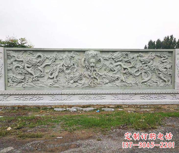 昆明园林九龙壁景观石雕