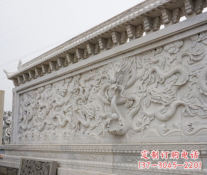 昆明园林九龙壁石雕影壁 (5)