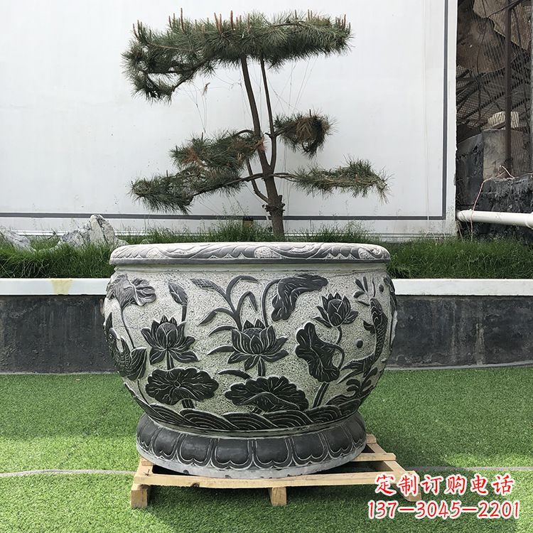 昆明园林石雕水缸