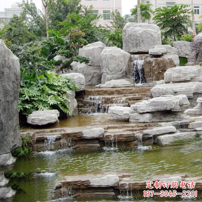 昆明园林石头假山流水