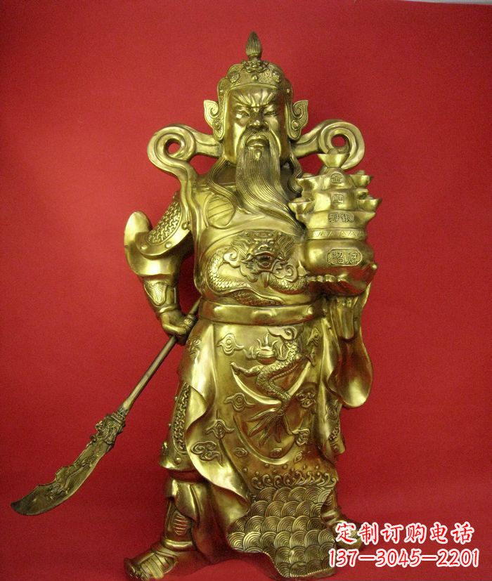昆明招财关公铜雕
