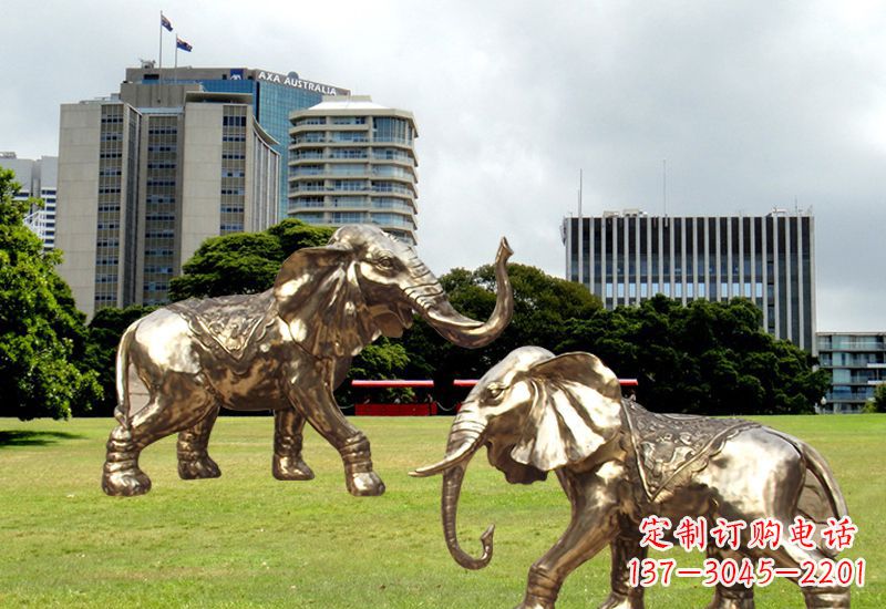昆明招财镇宅大象铜雕