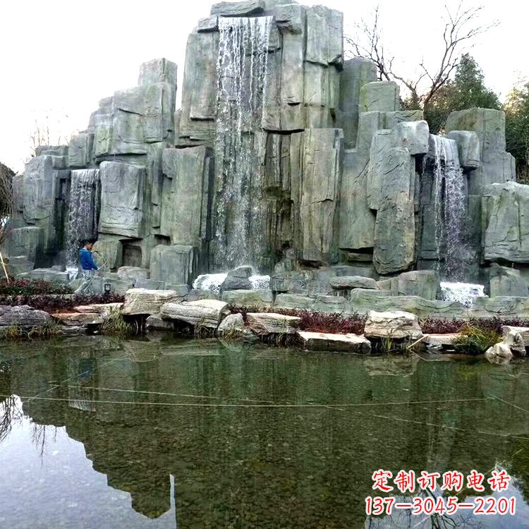 昆明中式园林流水假山雕塑