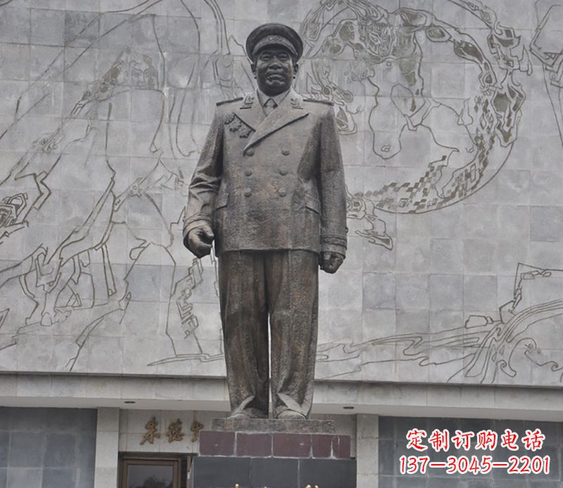 昆明朱德人物铜雕