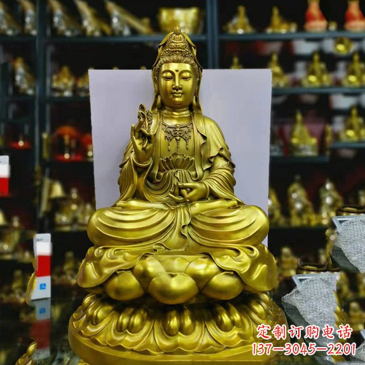 昆明铸铜观音菩萨佛像雕塑