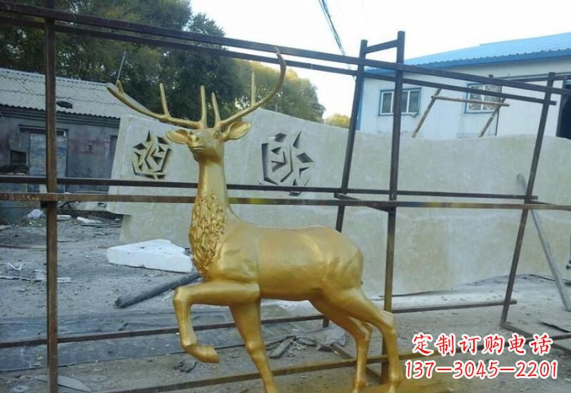昆明铸铜梅花鹿雕塑