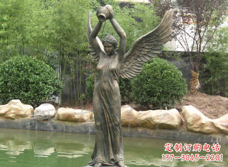 昆明铸铜欧式人物喷泉雕塑