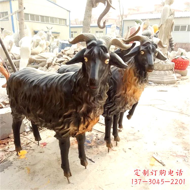 昆明铸铜山羊雕塑