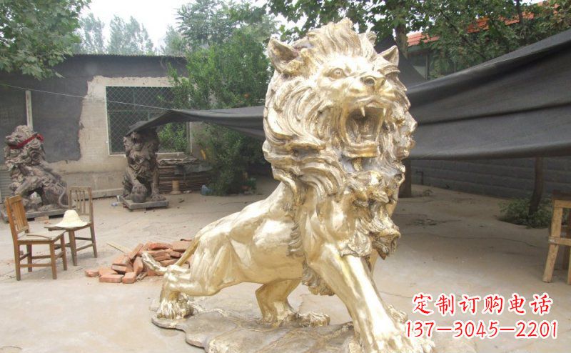 昆明铸铜狮子铜雕 (3)