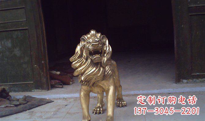 昆明铸铜狮子西洋狮子铜雕