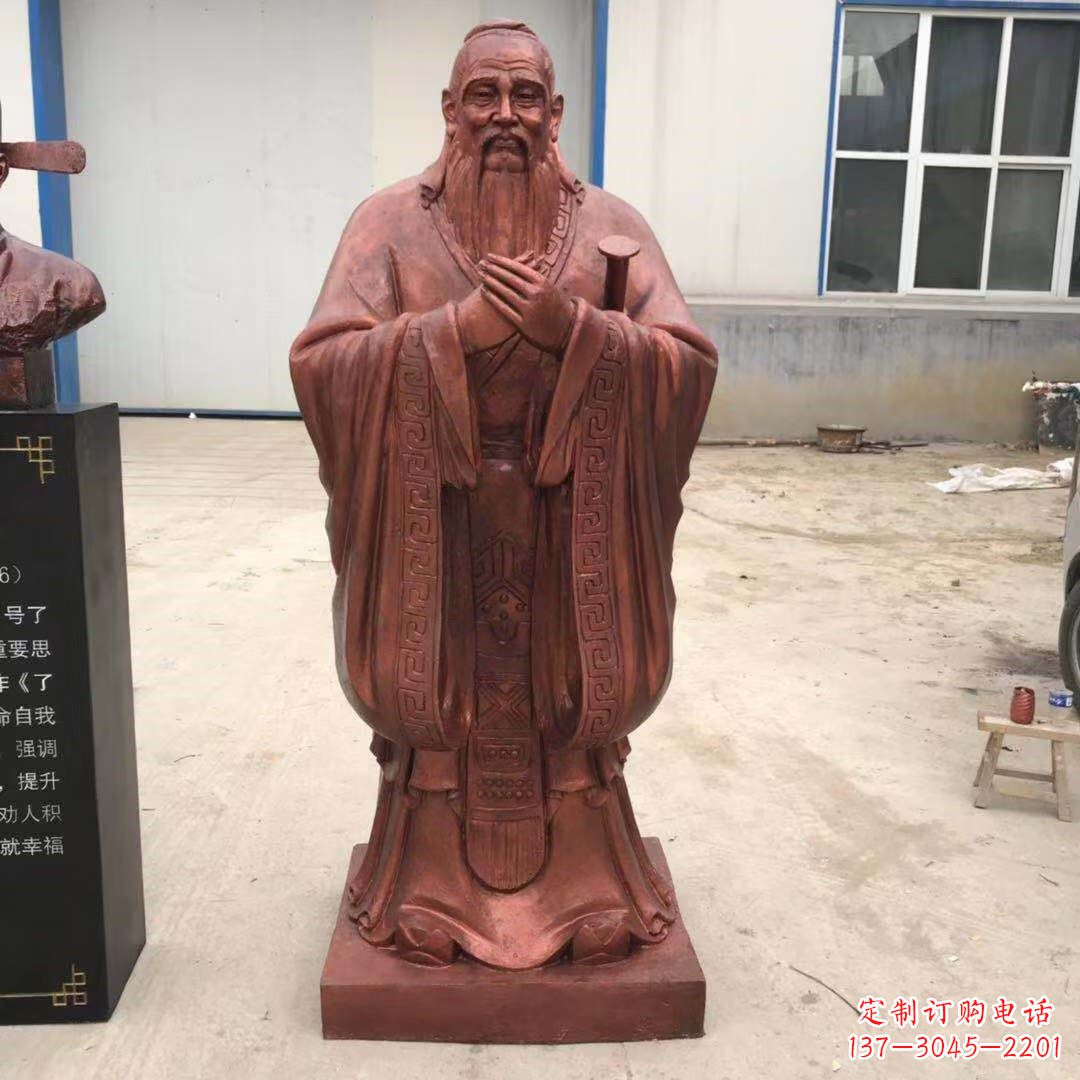 昆明紫铜孔子雕塑像
