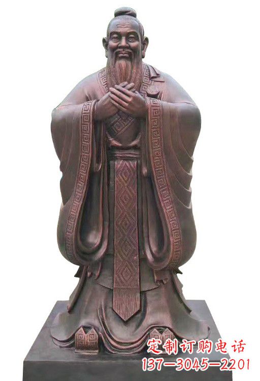 昆明紫铜孔子像