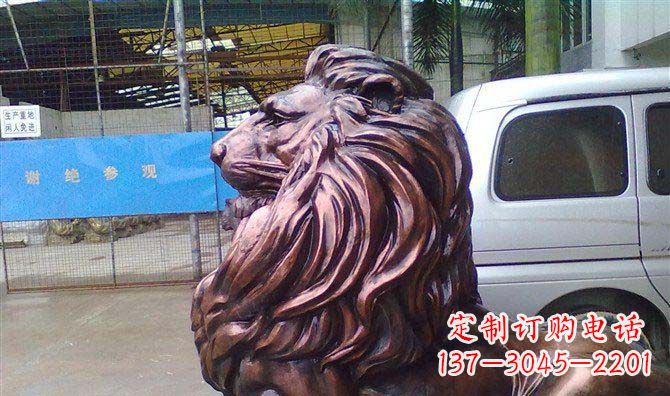 昆明紫铜西洋狮子铜雕 (2)
