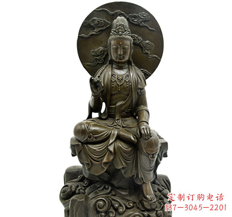 昆明自在观音菩萨仿古铜雕佛像