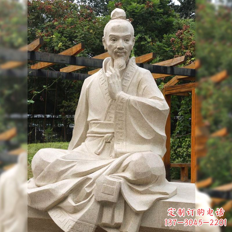 昆明祖冲之石雕塑像-园林人物历史名人雕像