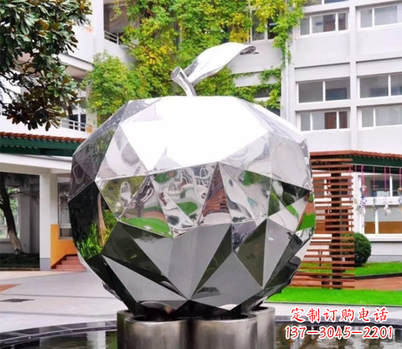 昆明户外不锈钢水果雕塑